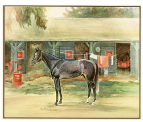 Water Color Art from Kay Smith Spectacular Bid Delaware Track